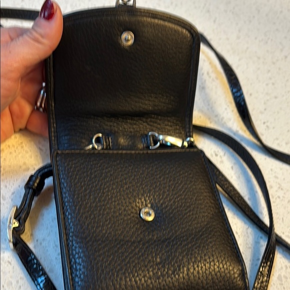 Brighton Black Leather Crossbody Bag - Picture 4 of 9